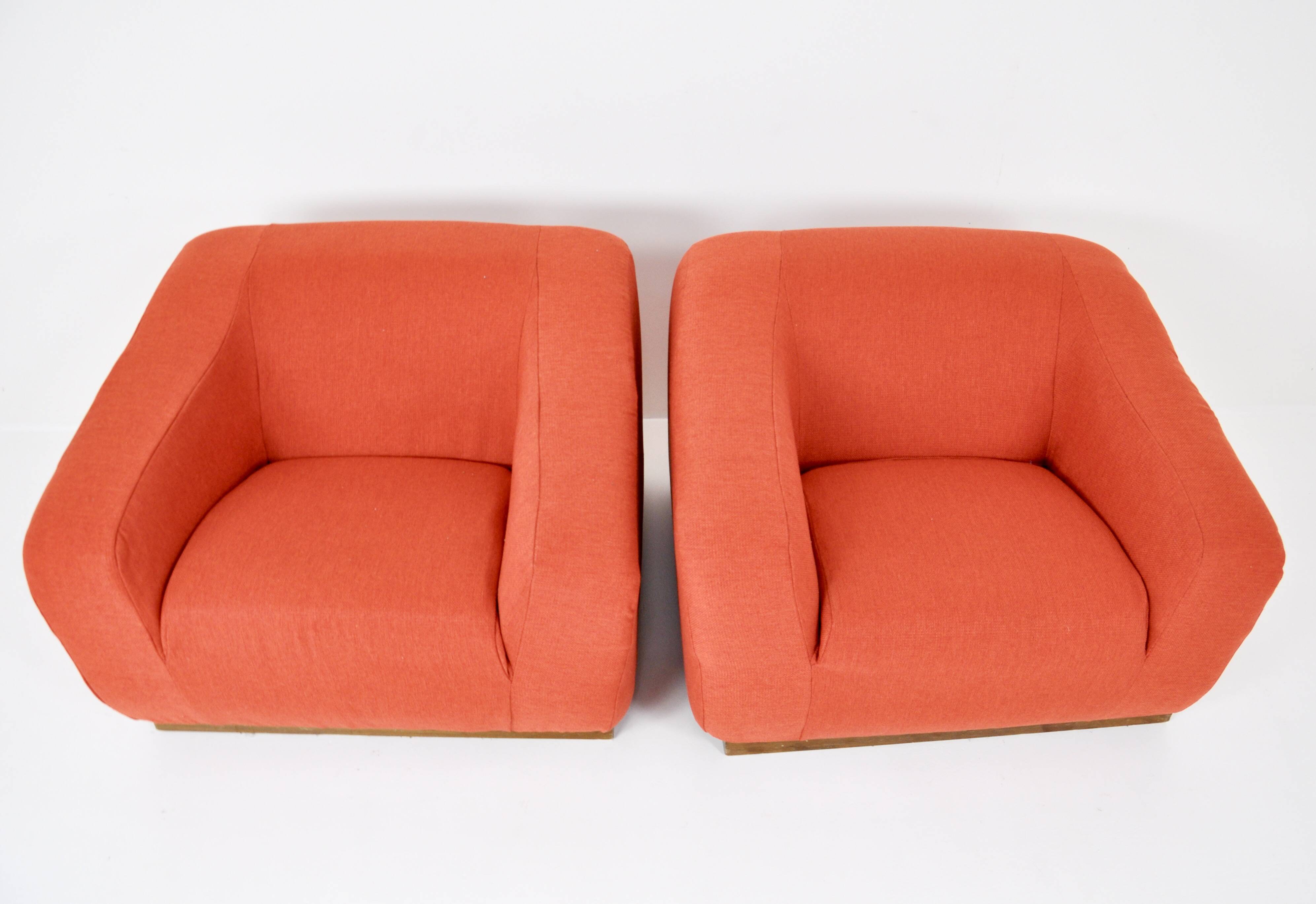 Pair of Italian armchairs, 1970s