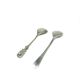 Pair of tea spoons, silver-plated brass, Poland, 1960s.