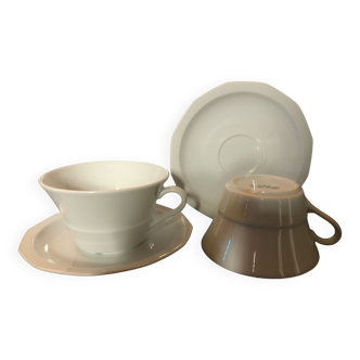 Tasses et sous tasses porcelaine