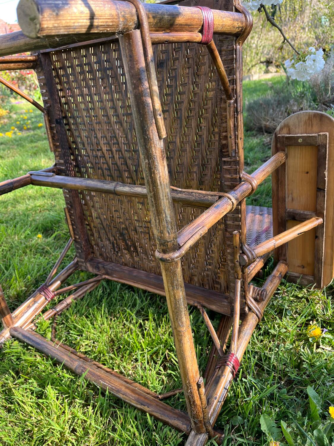 Rattan deck chair