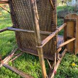 Transat chaise longue rotin