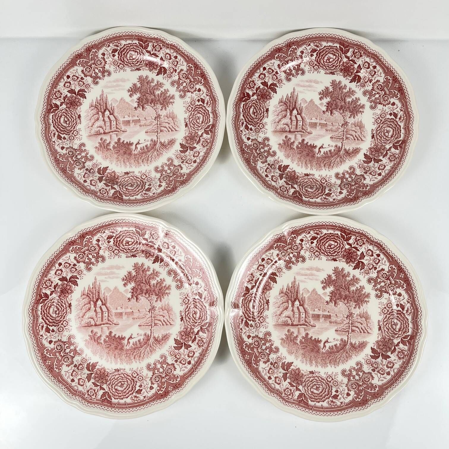 Set of 4 dessert plates "Burgenland" red, Villeroy & Boch