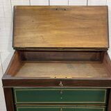 19th century mahogany cardboard box with writing desk
