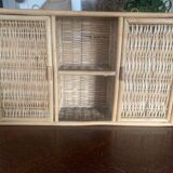 Rattan wall shelf