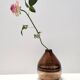 Postmodern brown incalmo murano glass vase