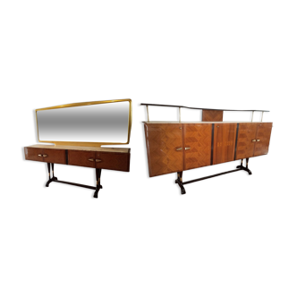 Buffet Mid-Century Moderne, Italie, 1950s, Set de 2