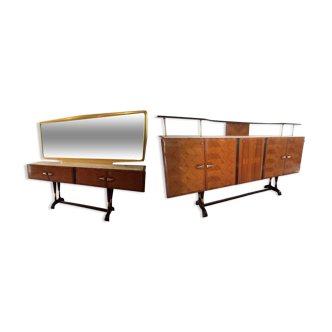 Mid-Century Modern Italian Sideboard, 1950s, Set of 2
