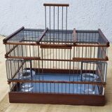 Birdcage with glass trough