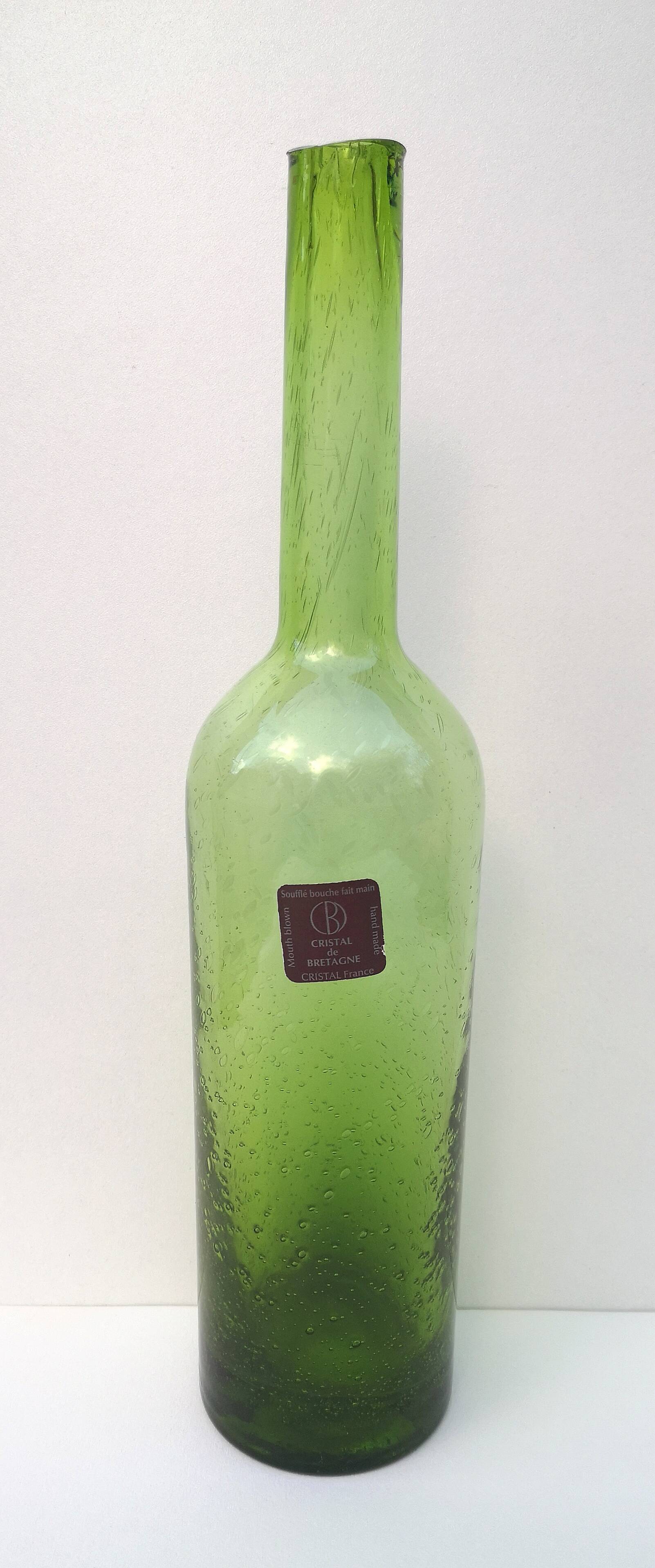 Bubble glass bottle carafe