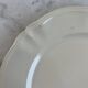 Sarreguemines Digoin — Ivory presentation plate, scalloped edge