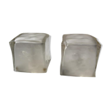 2 Ikea glass ice lamps, 80s