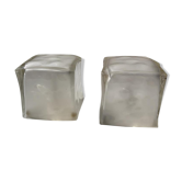2 Ikea glass ice lamps, 80s
