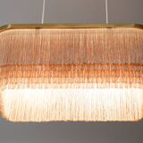 Hans Agne Jakobsson Silk fringe & brass pendant model T607, circa 1960.