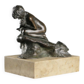 Figurine ancienne en bronze Vincenzo Gemito Pêcheur XX Century