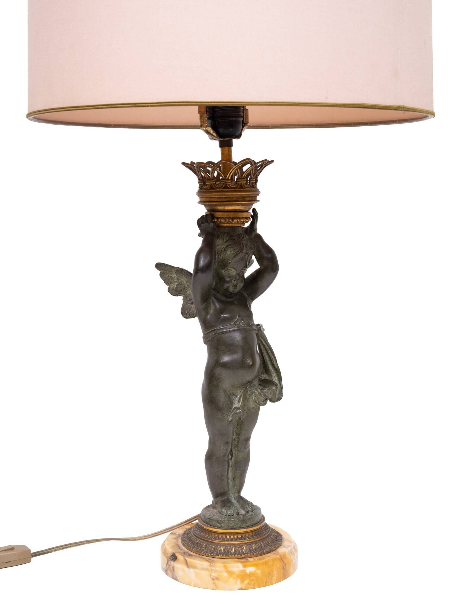 Stunning Empire Bronze Cherub Table lamp 1890s France
