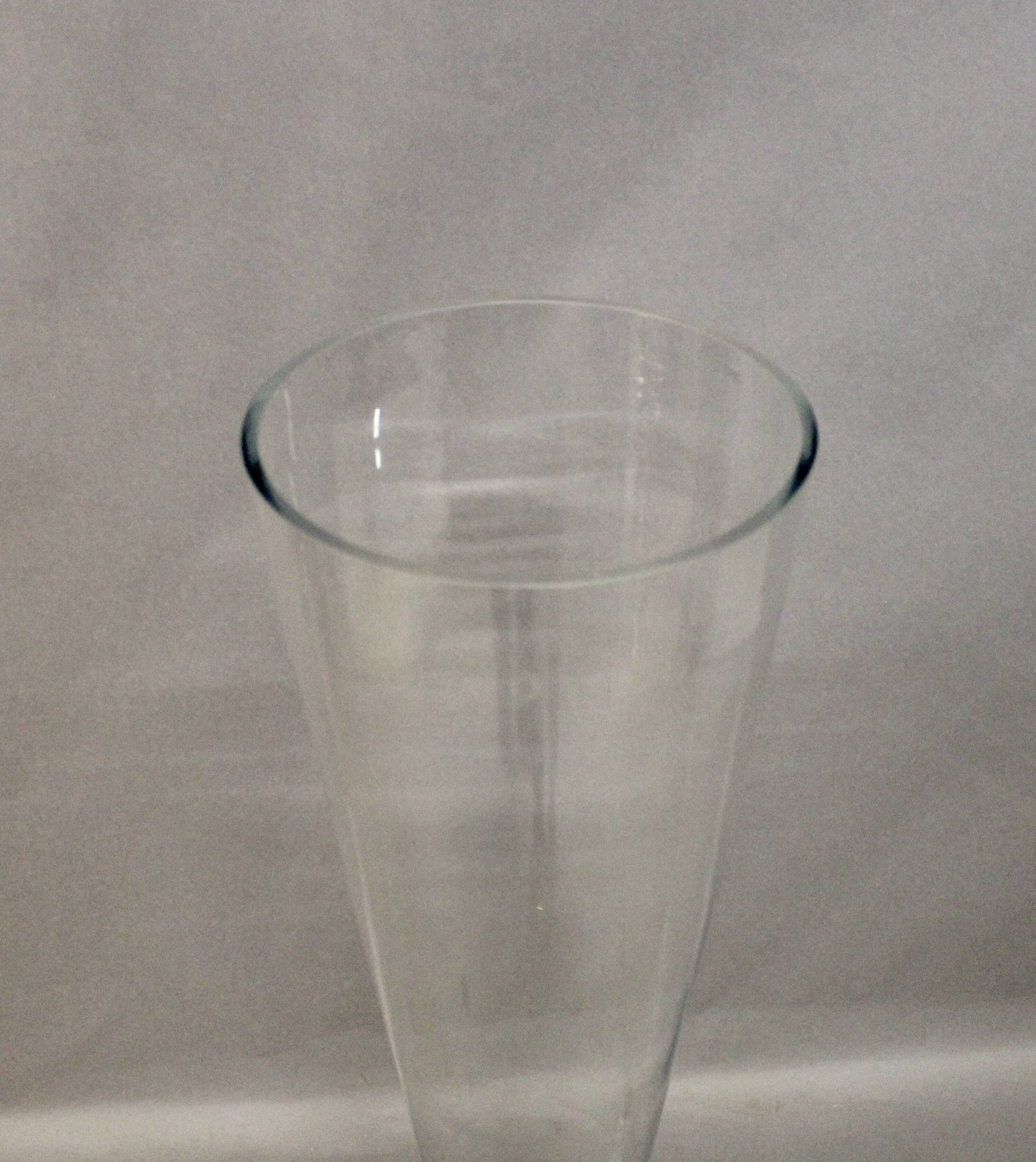 Large Trumpet Vase in Blown Glass Height 106 Cm