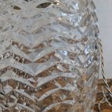 Large 1980s Lamp with Crystal Base/Vase/Handcrafted Lampshade - Unique Piece