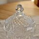 Antique crystal bonbonnière on a pedestal – Cut decoration