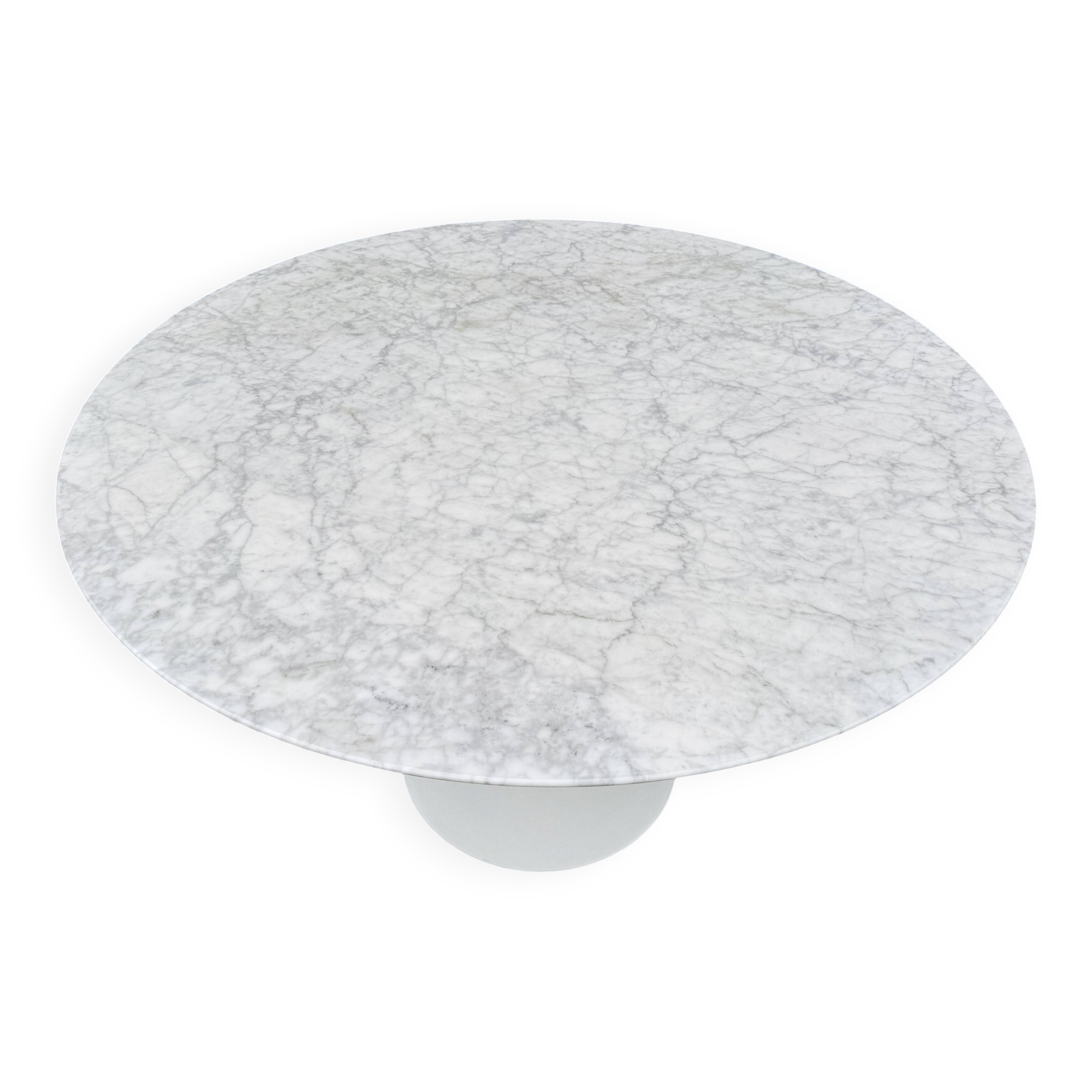 Original Knoll Tulip dining table in Carrara marble (120cm)