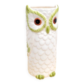 Francesco Guarino vase hibou en céramique barbotine