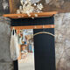Teak & brass coat rack