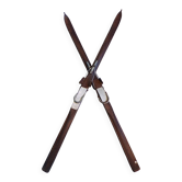 Paire de skis vintage en bois L=188 cm