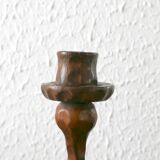 Candlestick in wood, 70s