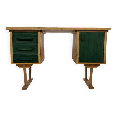 Bureau vintage des années 1960, design de bureau compact