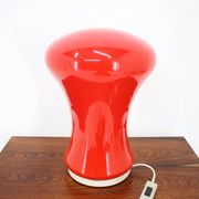 Big Design Red Glass Hotel Table Lamp, 1970s