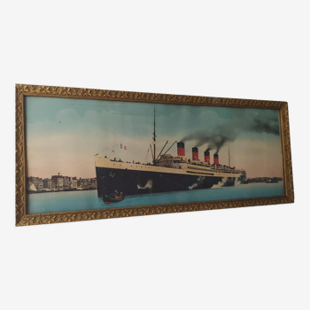 Painting of the liner The France 1920s