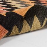 Orange Black Turkish Kilim Rug 170x259Cm SK 35353