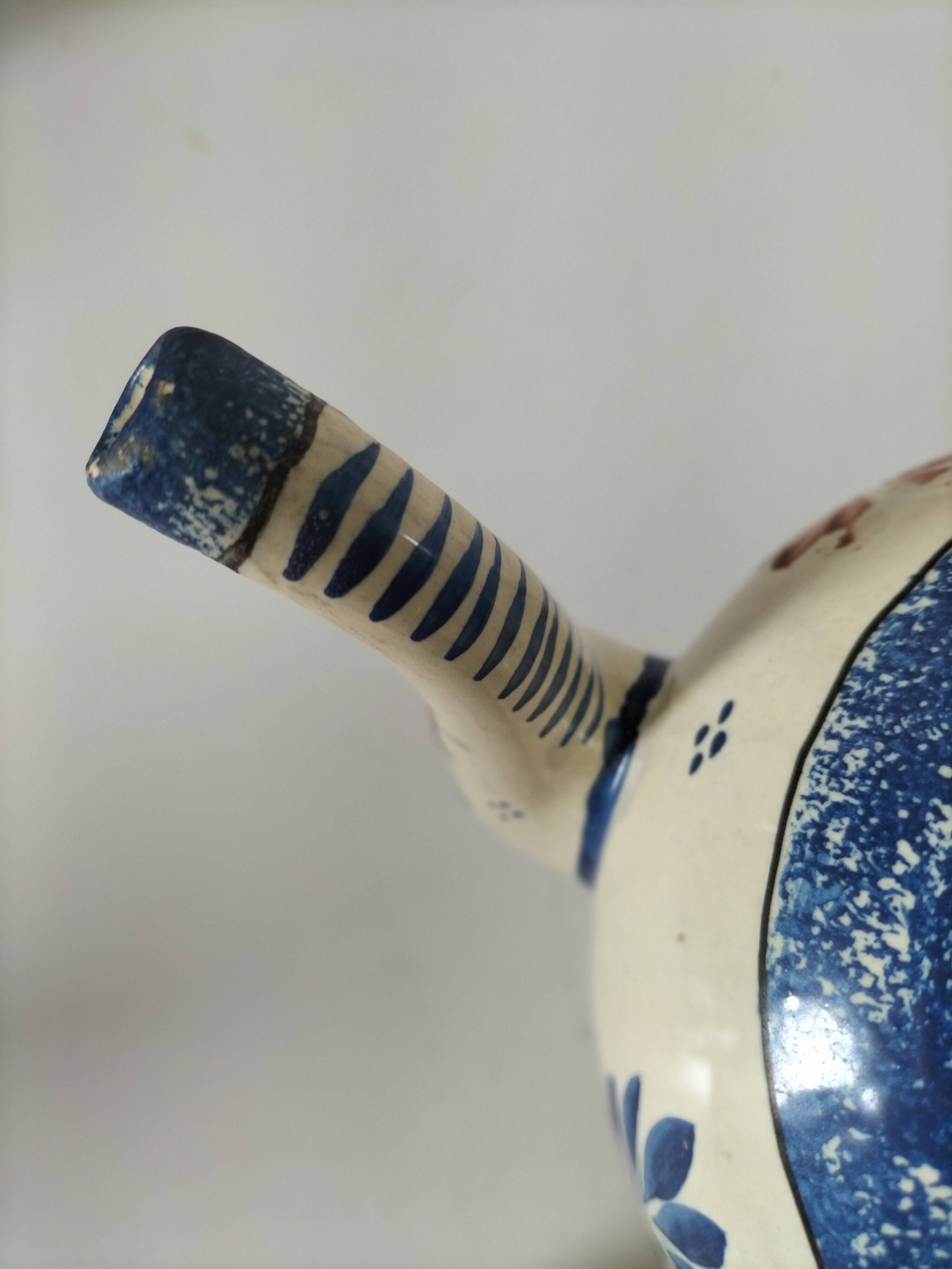 Henriot Quimper teapot – floral relief decoration