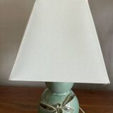 Sandstone lamp with dragonfly decoration signed