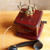 Ericsson antique telephone in wood and bakelite