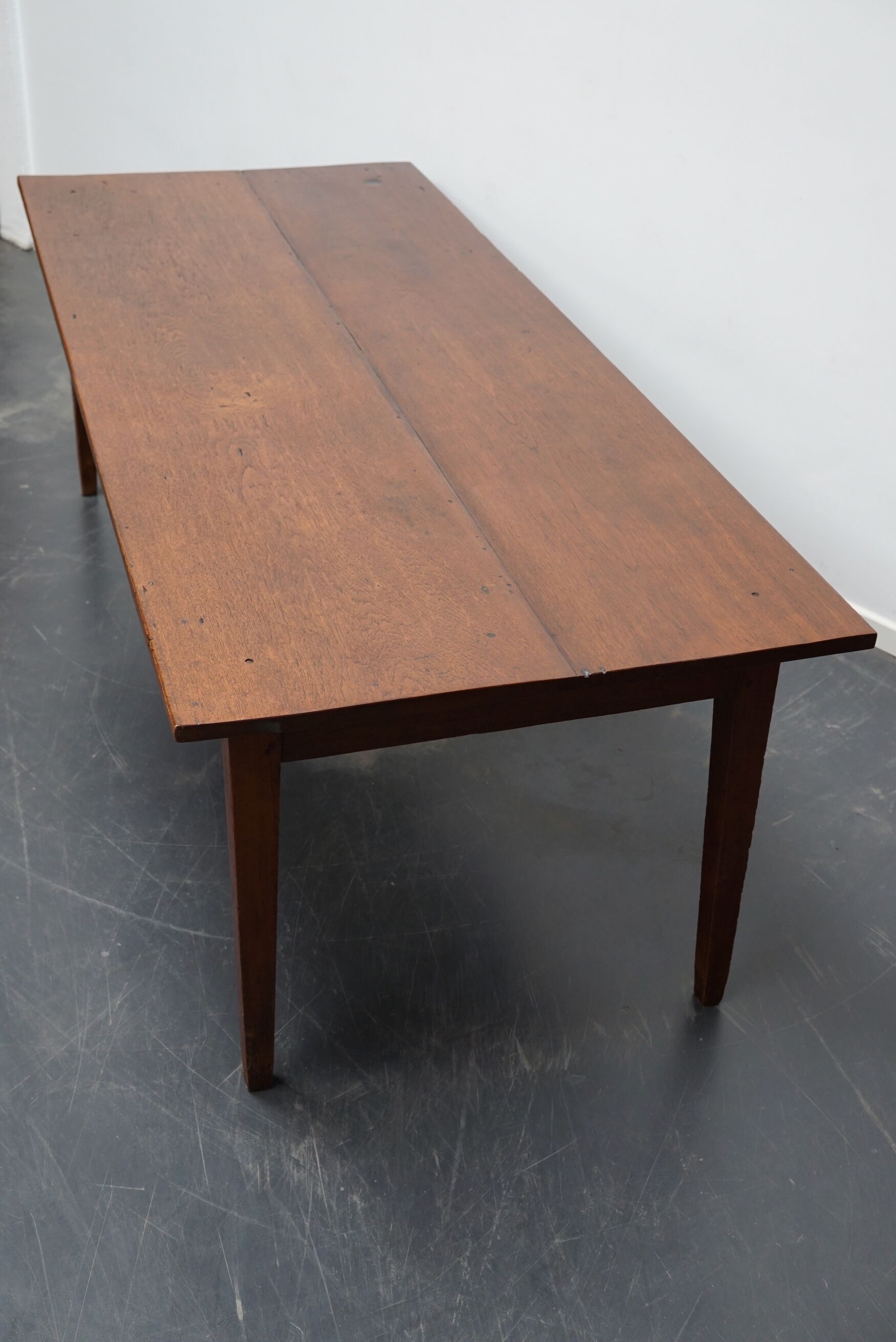 Large Antique 19th Century English Rustic Farmhouse Teak Dining Table