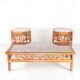 Ensemble de 3 tables basses en rotin