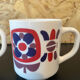 3 cups Mugs mobil 1972 designer Jean-Charles Meunier Arcopal editor