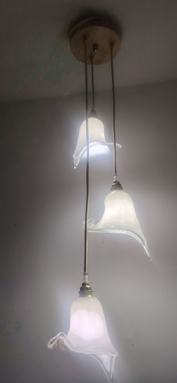 Murano calla lily cascade chandelier