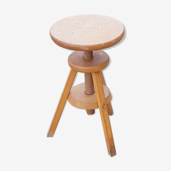 Tabouret vintage bois