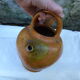Old kid gargoulette in glazed earth nineteenth century