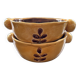 Pair of bowls with floral decoration