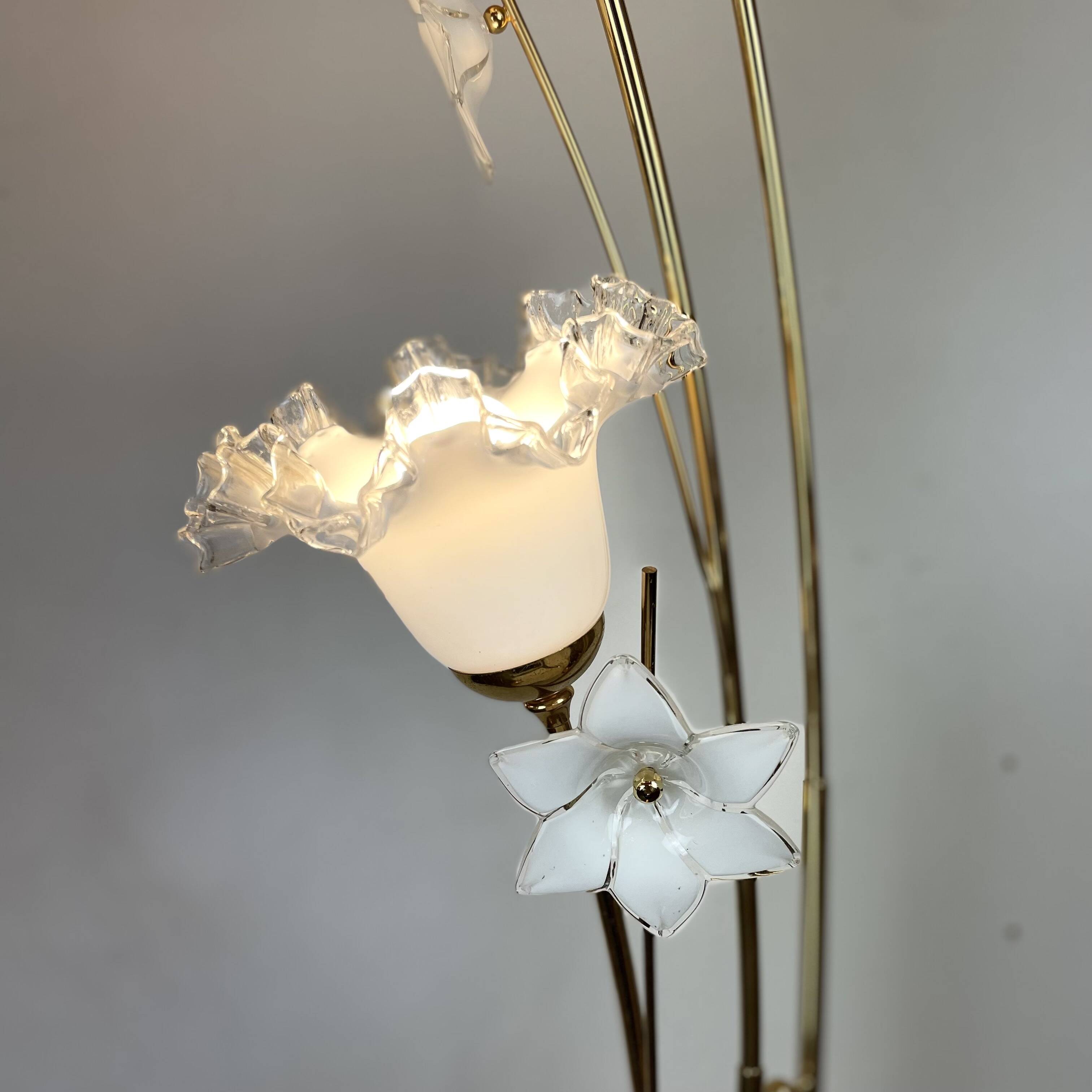 Golden Murano Floor Lamp, 1980s
