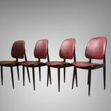 Set of 4 design chairs Pegasus vintage Baumann edition 1960s