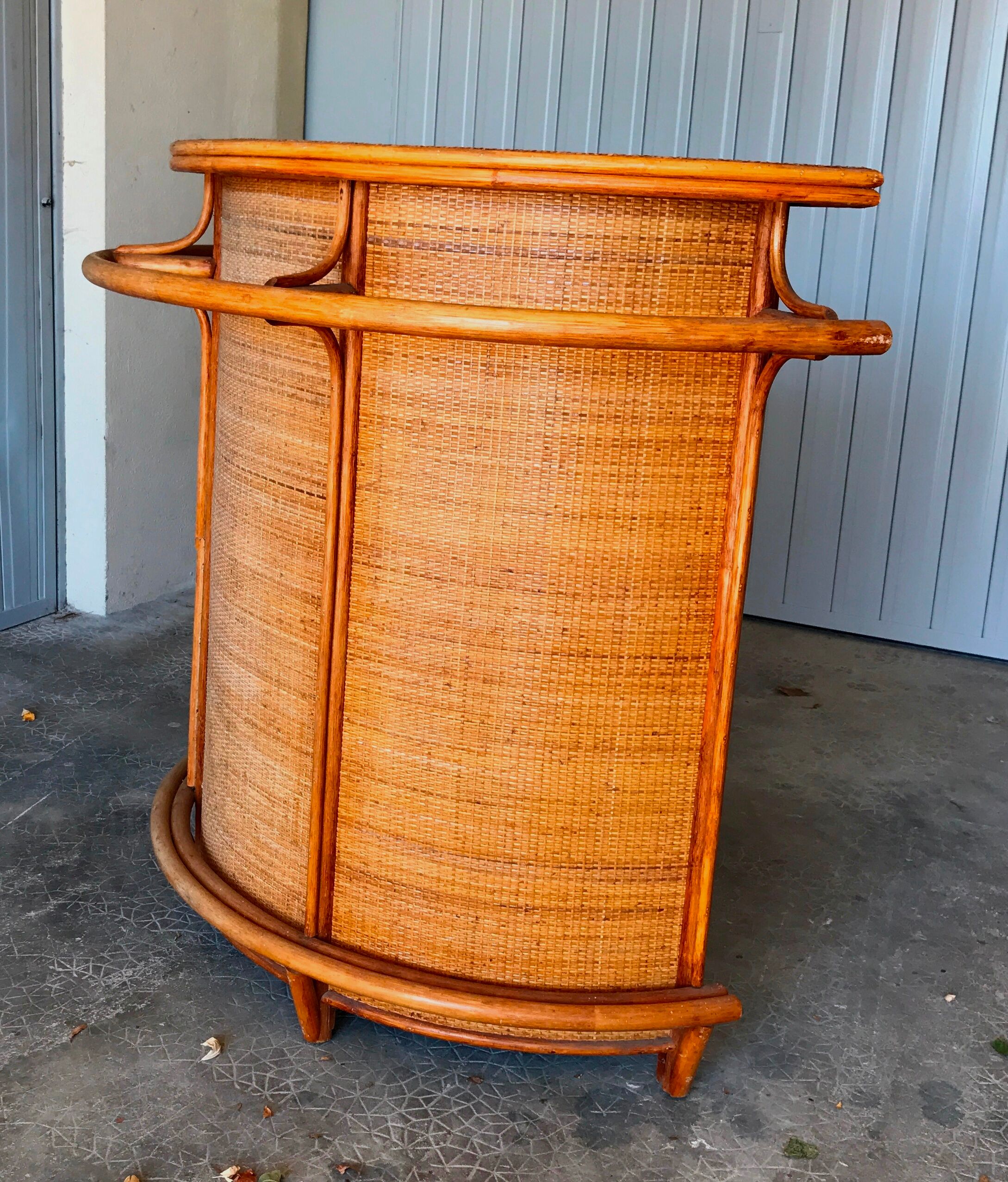 Bar in rattan and bamboo 1970