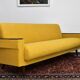 Scandinavian style yellow boucle folding sofa, 1960s
