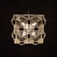 Brutalist glass chandelier by kamenicky senov, 1970s