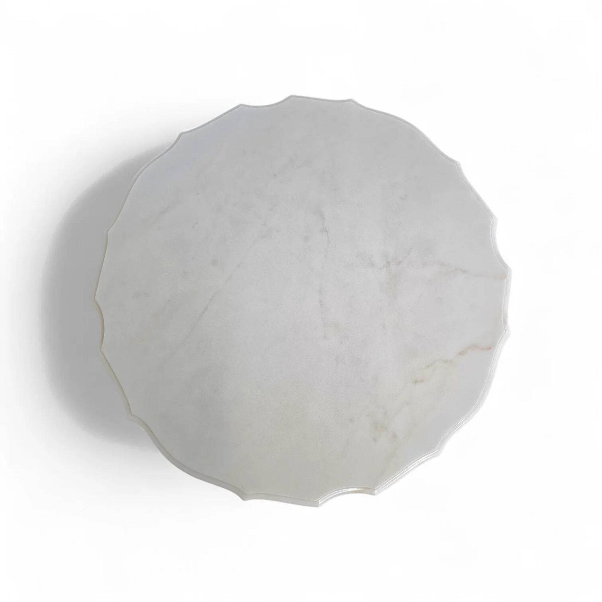 White drapery marble Italy / Neo Classic side / coffee table