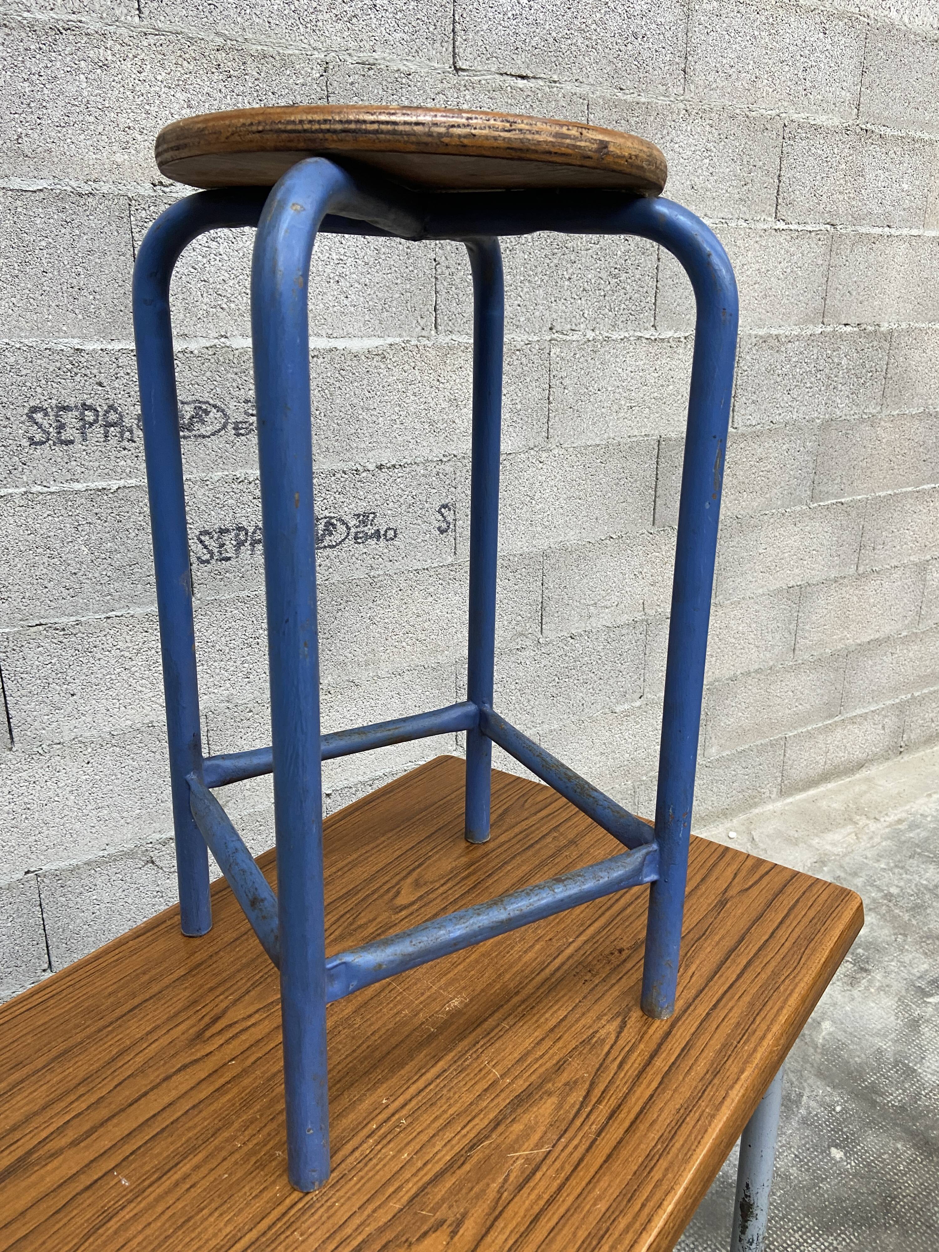 Vintage industrial workshop stool