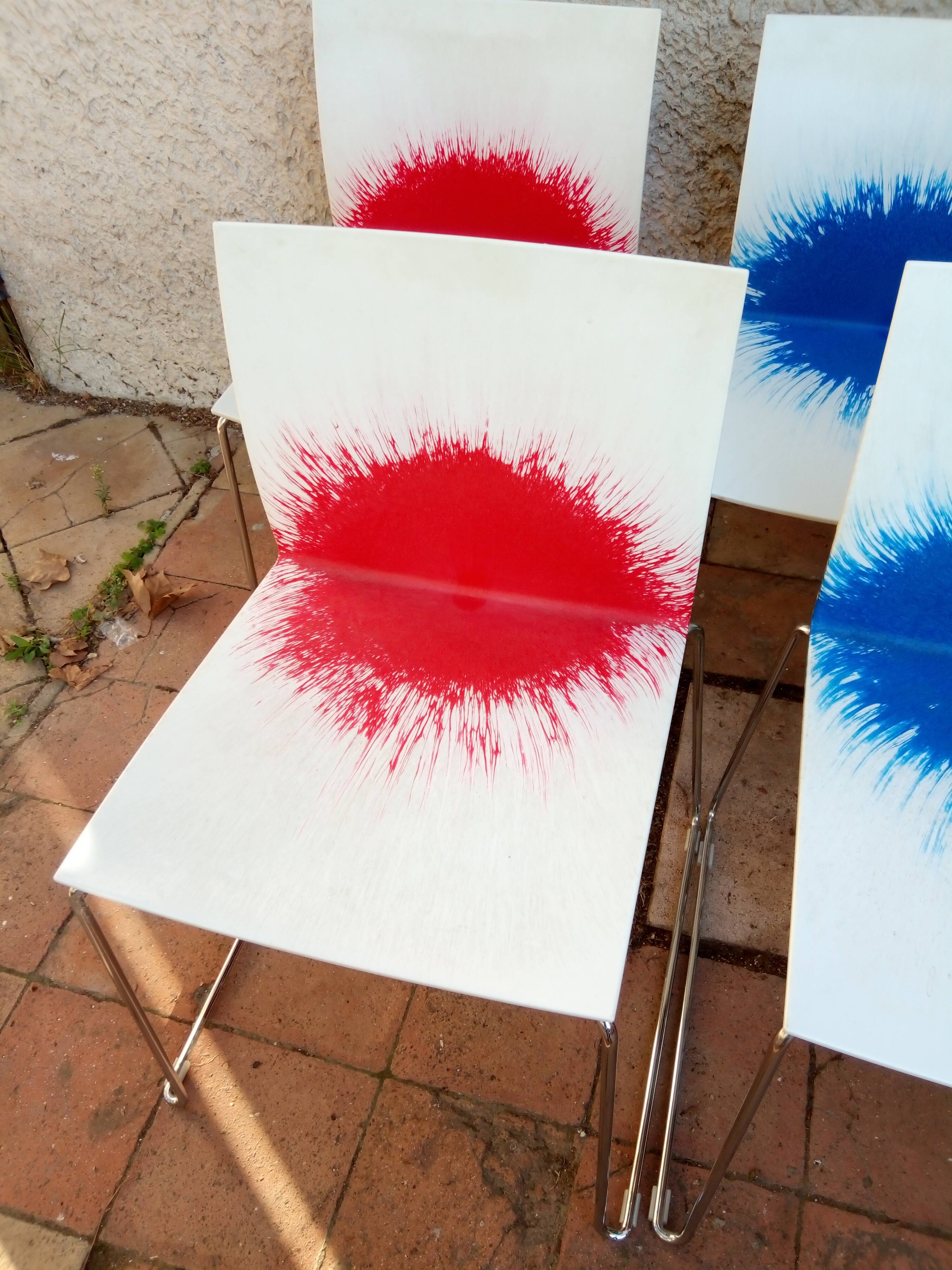 Series of 6 chairs from the 80s