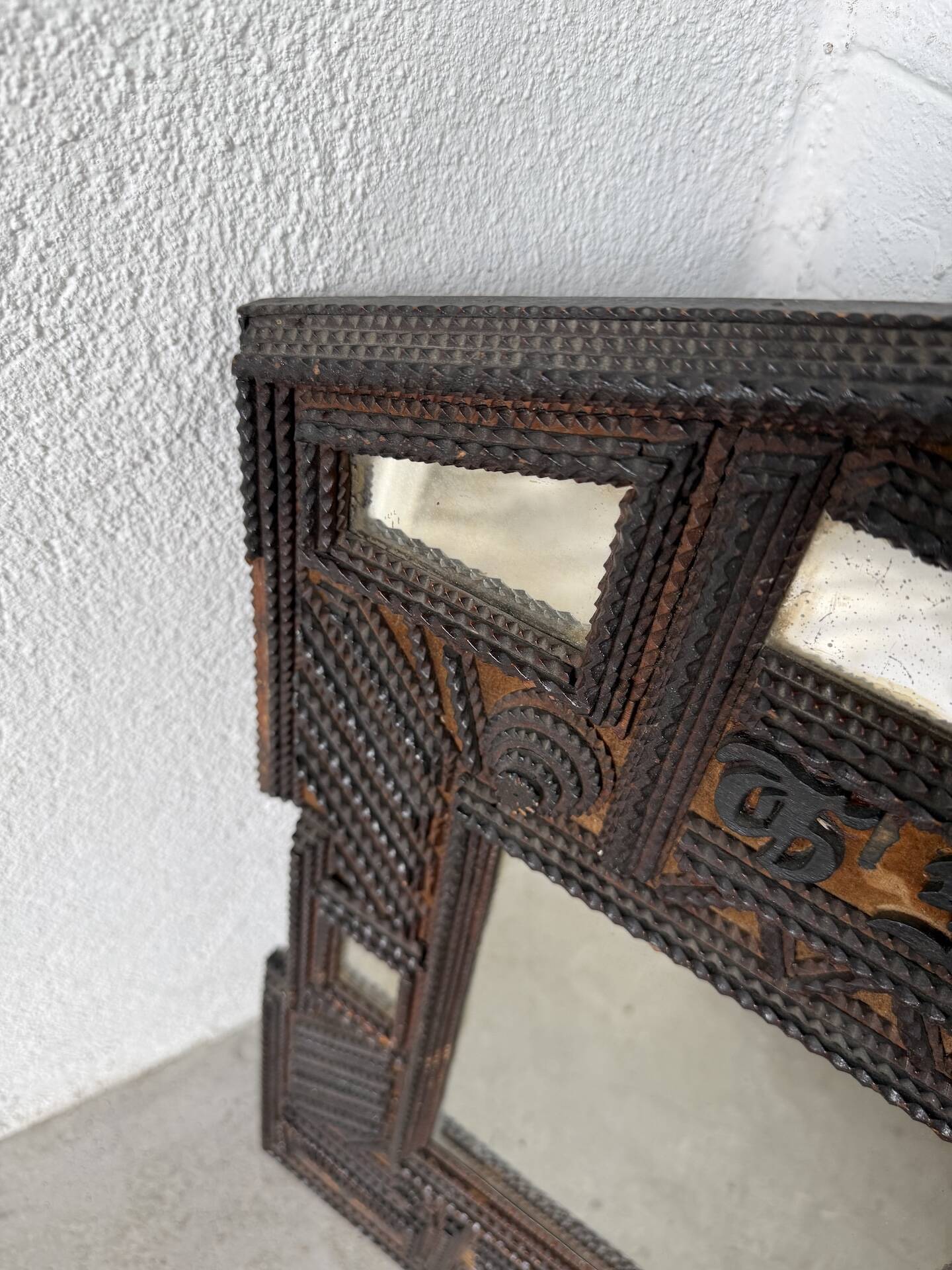 Tramp Art Mirror 1903